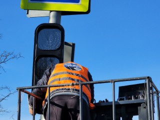 Новый светофор появился в сердце Истры рядом с монастырем