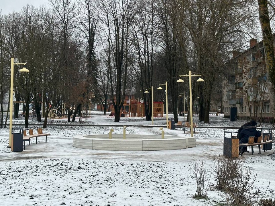 В Рузе обновили сквер на улице Социалистической