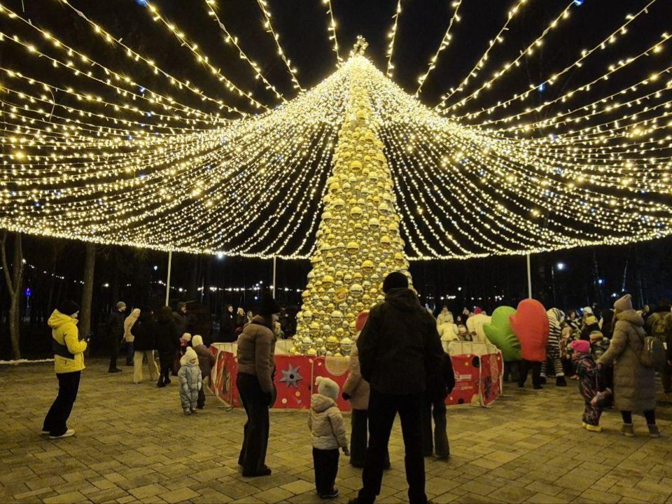 «Праздник чувствуется, несмотря на отсутствие снега»: как в Дубне зажигали новогодние елки