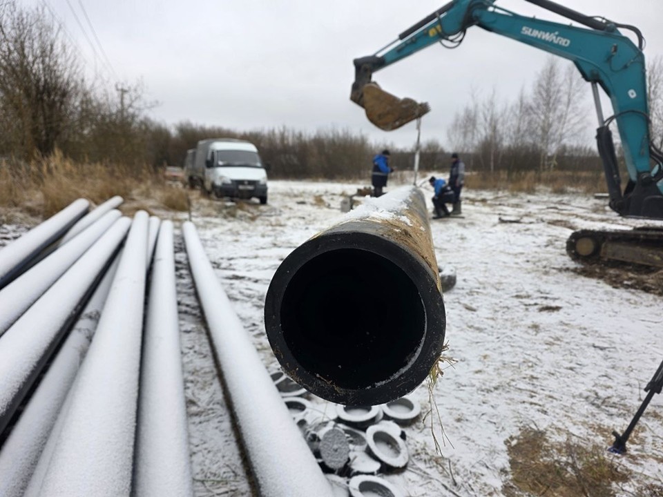 В Серпуховском округе начали строить 6‑километровый газопровод между Левашово и Костино