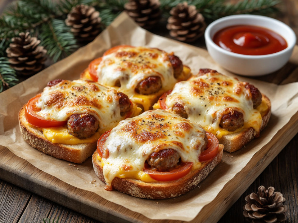 Чтобы согреться после зимней прогулки: быстрые горячие картофельные бутерброды с сосисками и сыром