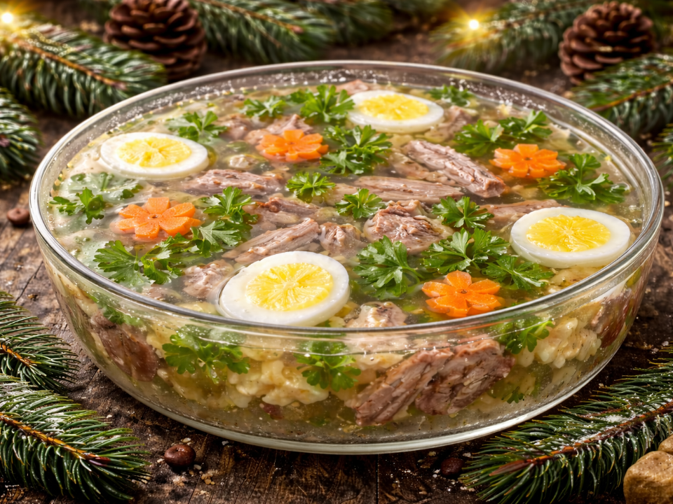 Готовим холодец именно так: получается прозрачный, наваристый и без желатина
