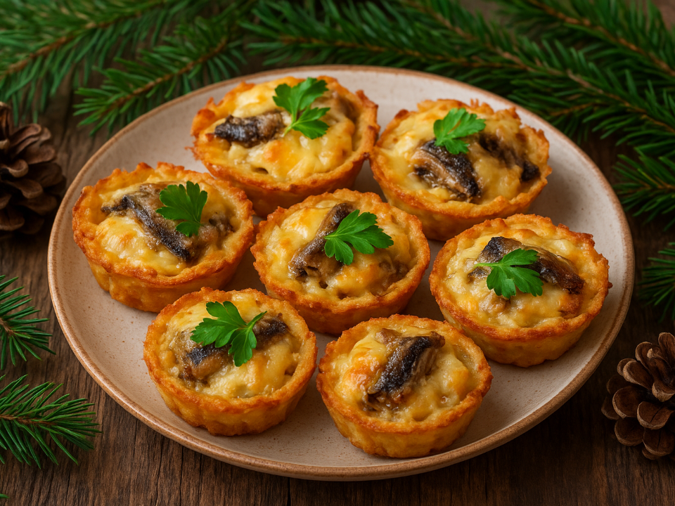 И не надо страдать над канапе: картофельные корзинки с шпротами и сыром — необычно и вкусно