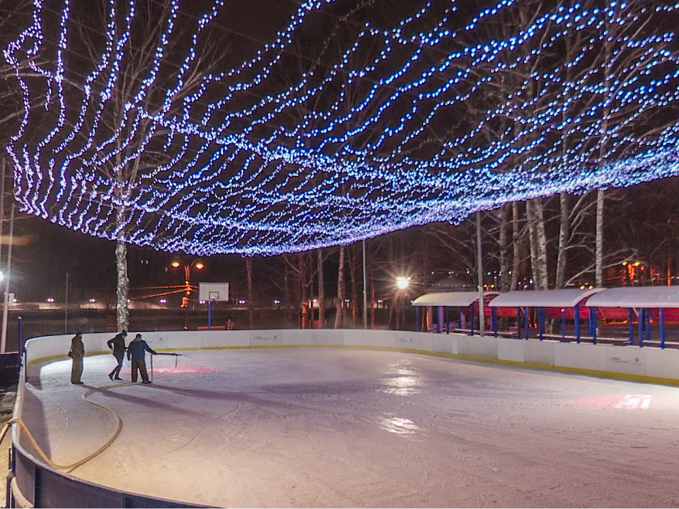 Бесплатные катки в Клину: где покататься этой зимой