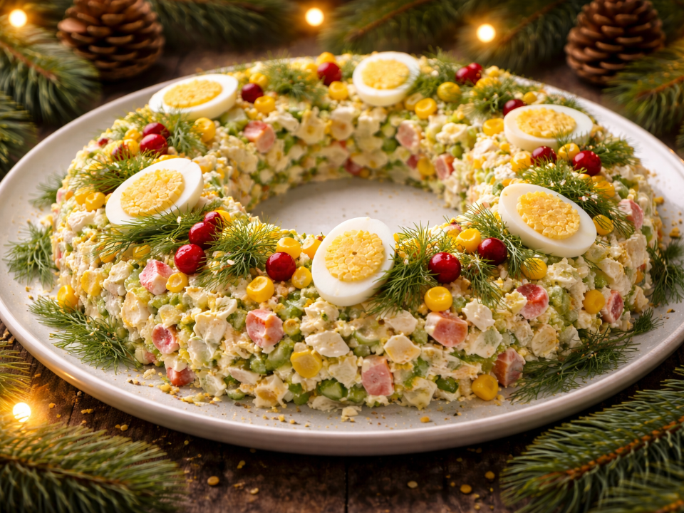 Салат «Хрустальный венок»: легкий и эффектный вариант для праздничного стола