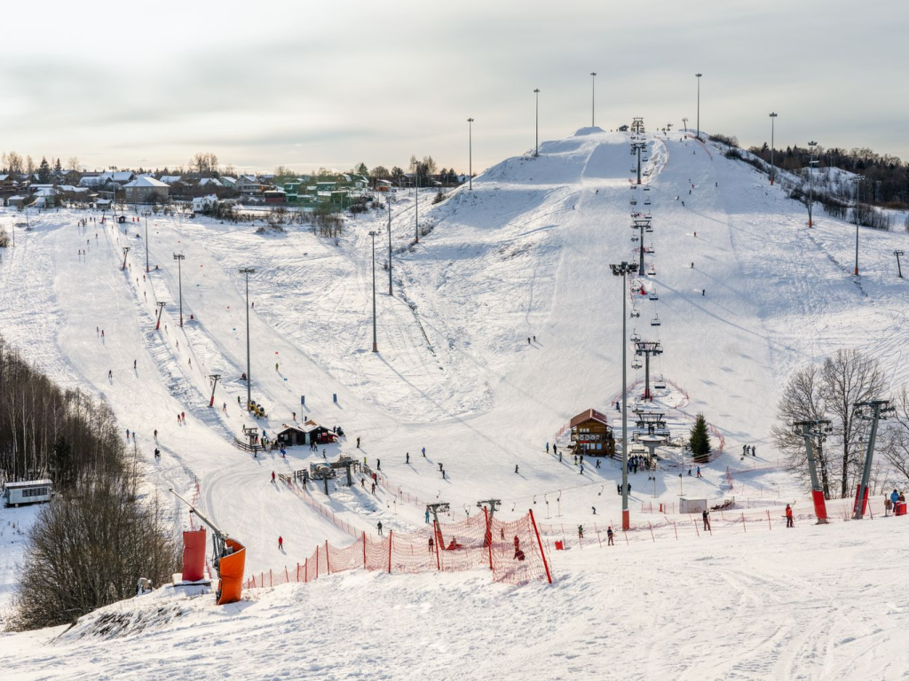 В «Елагино» возводят тюбинговую трассу с искусственным снегом