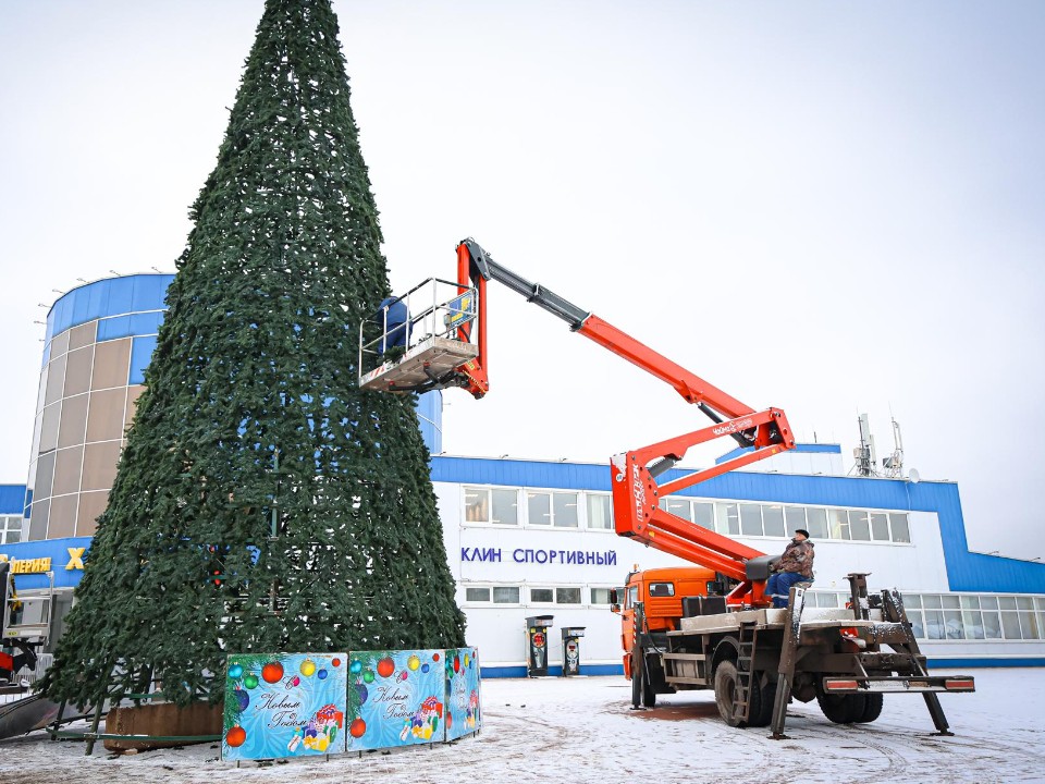 В Клину установили главную елку города