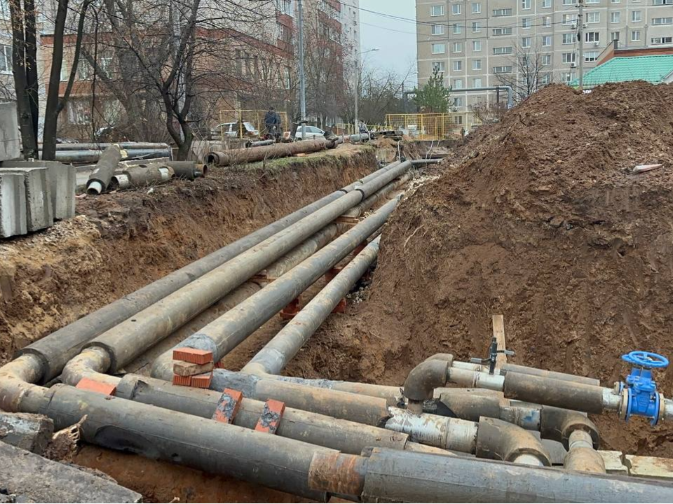 В Домодедове заменили 265 метров труб отопления и горячей воды