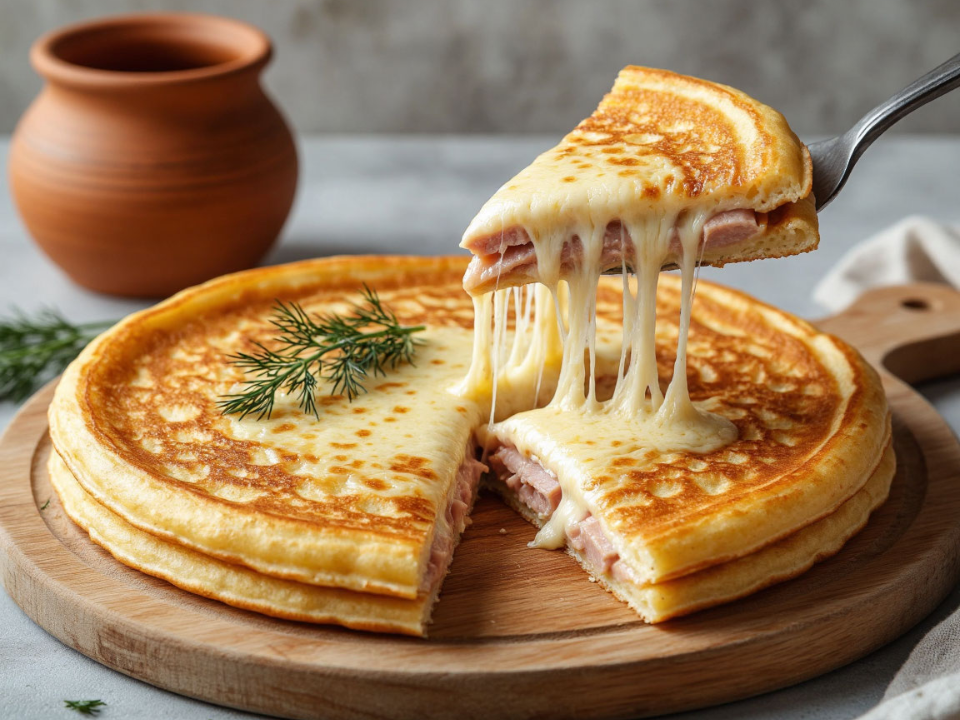 Зимний блинчик с сыром и ветчиной — когда хочется тепла, уюта и вкусного ужина