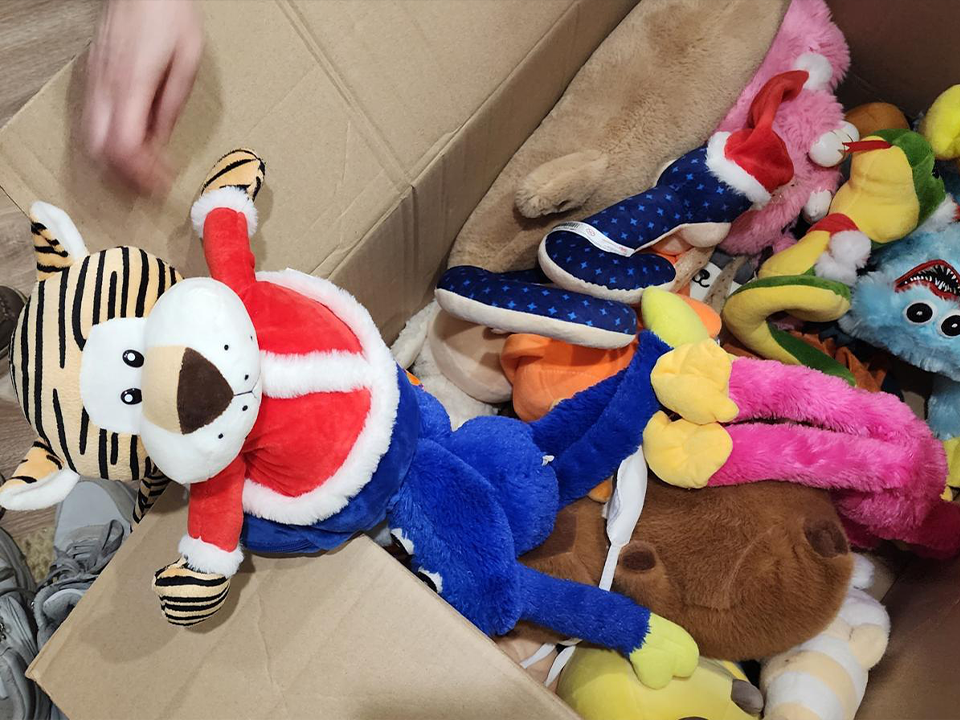 Плюшевую капибару и музыкальные игрушки подарил «Благодарный шкаф» долгопрудненской семье