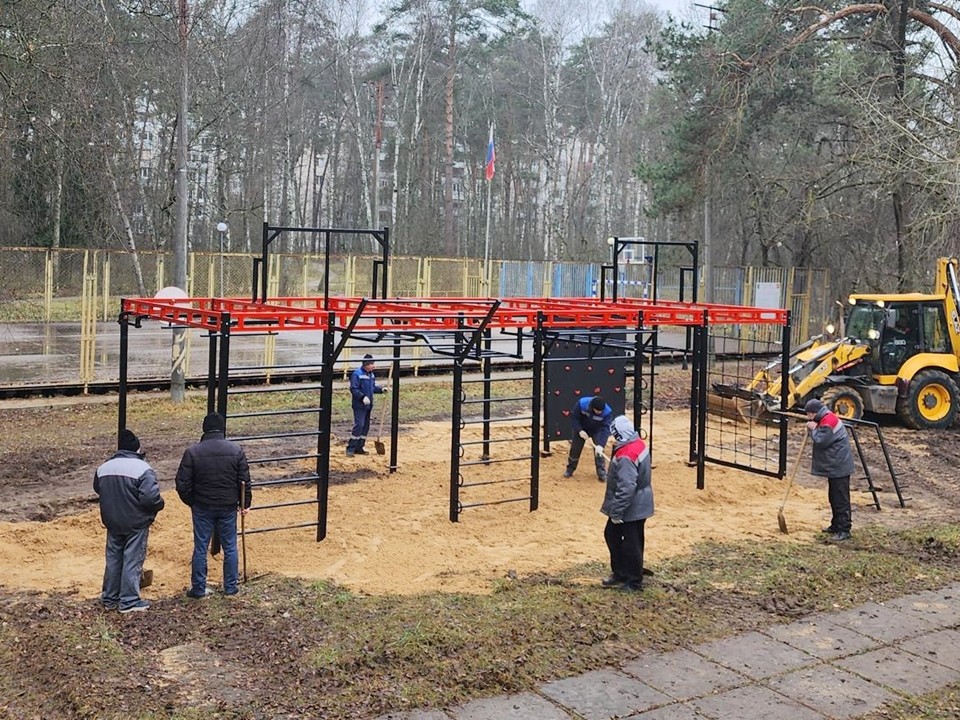 На месте старого протвинского рукохода строят современную спортивную площадку