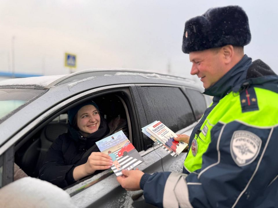 Работники ГАИ Луховиц вместо проверки документов раздали водителям тексты Конституции РФ