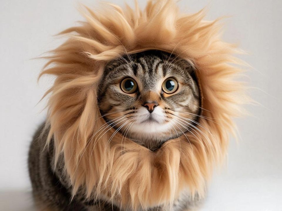 Мини-лев в квартире: на маркетплейсах нашли роскошную гриву для котов