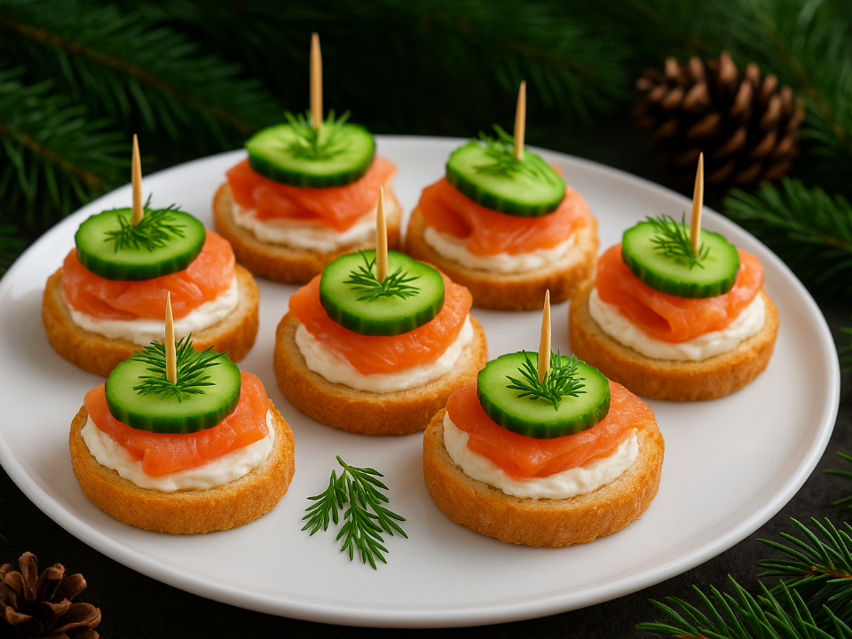 Вкусняшки на шпажке с сыром и форелью: готовим красивую закуску для новогоднего стола