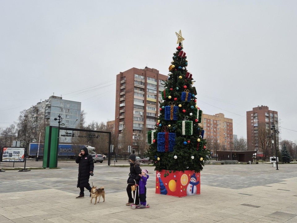 В Орехово-Зуеве украсили общественные пространства к Новому году