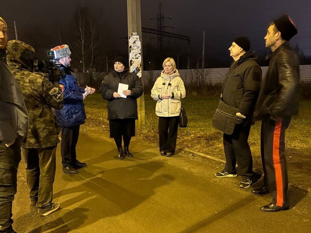 Казаки, дружинники и чиновники: необычный рейд по безопасности прошел у вокзала Ступине