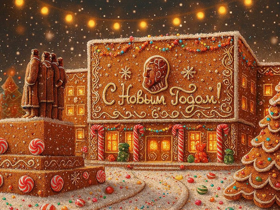 Орехово-Зуево оформили в праздничном «пряничном» стиле к Новому году