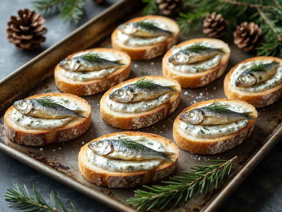 Когда нет сил на сложные салаты, выручают горячие крутоны с чесночным кремом и шпротами: быстро, эффектно и всегда к месту