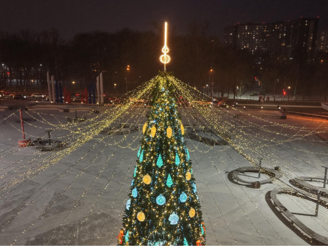 «Звездное небо» и 80 гирлянд: чем еще удивит новогодняя елка в Красногорске