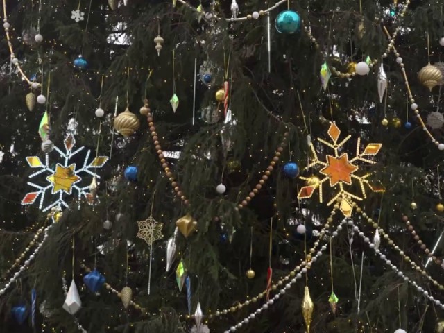 «Кремлевскую» ель из Рузы украсили «Морозными узорами»