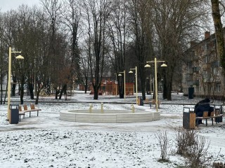 В Рузе обновили сквер на улице Социалистической