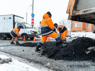 В Крупине и Малыгине провели ямочный ремонт