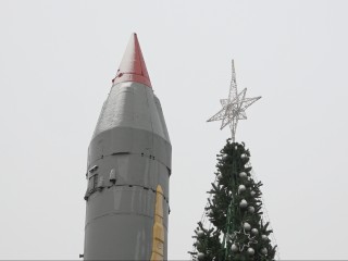 Елку в цветах российского триколора установили в центре Власихи