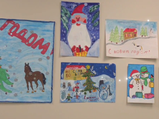 Новогодняя выставка детского рисунка открылась в Раменской больнице