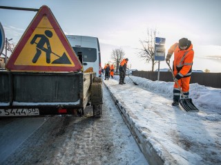 В Домодедове навели лоск: починили светофоры, убрали снег и незаконную рекламу