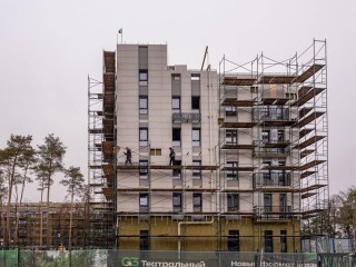 Фасад в керамограните: как продвигается строительство дома №2 в ЖК Раменского