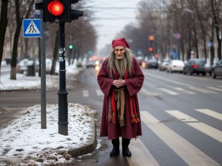 Баба Яга попала в ДТП в центре Дмитрова
