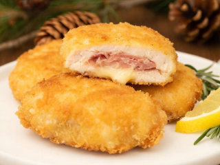 Кажется, что сложно, а на деле — проще некуда: куриный кордон блю — внутри сыр и ветчина