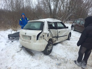 В аварии под Луховицами пострадала женщина, ей оказана помощь