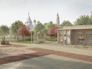 Исторические панорамы и ландшафтные луга: каким станет обновленный сквер «Блюдечко» в Коломне