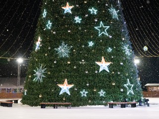 В парке «Патриот» завершают украшение главной новогодней елки