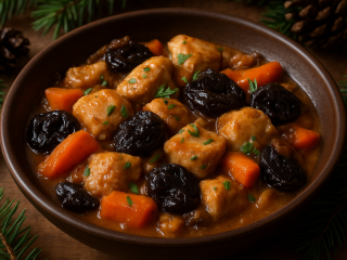 Простые продукты, а вкус как у продуманного ужина: курица, тушенная с черносливом и морковью