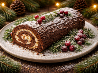 Торт «Полено» от шефа Бельковича: новогодний рецепт в виде заснеженного бревна