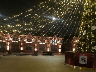 Десять метров праздника: в центре города установили елку с праздничной фотозоной