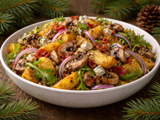 В Подмосковье «Танцуют все»: салат с жареной картошкой, грибами и беконом готовят домохозяйки к Новому году