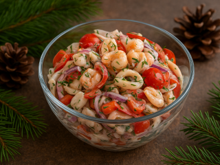 Морской коктейль, черри и маринованный лук — собираю салат «Морской экспресс»: гости уже на пороге