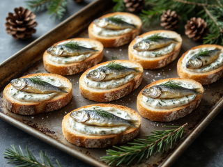 Когда нет сил на сложные салаты, выручают горячие крутоны с чесночным кремом и шпротами: быстро, эффектно и всегда к месту