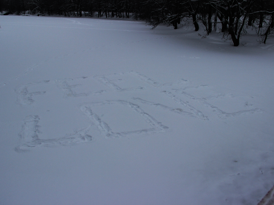 Самый любвеобильный сугроб обнаружили жители Егорьевска