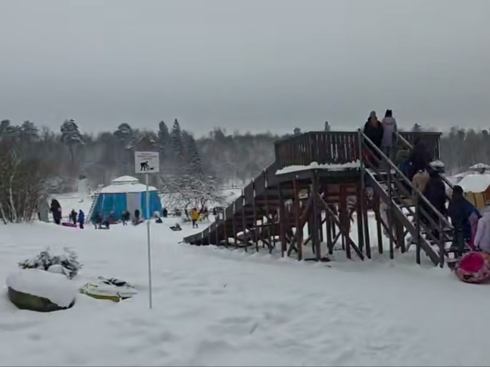 Зону тюбинга в усадьбе «Гребнево» под Фрязином дополнят горками в следующем сезоне