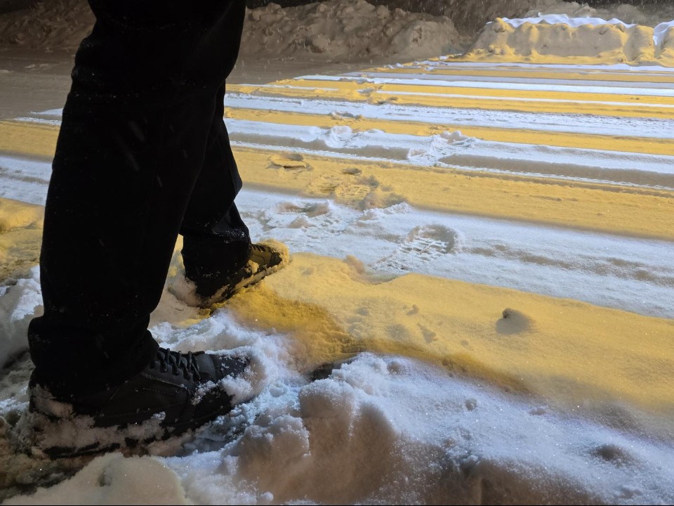 Засветиться: как умные «зебры» помогают пешеходам во время снегопадов