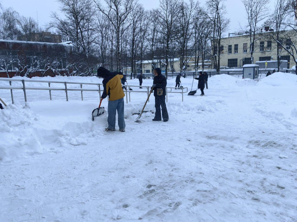 Снежные заносы отступили под натиском студентов: территория колледжа в Балашихе снова готова к занятиям
