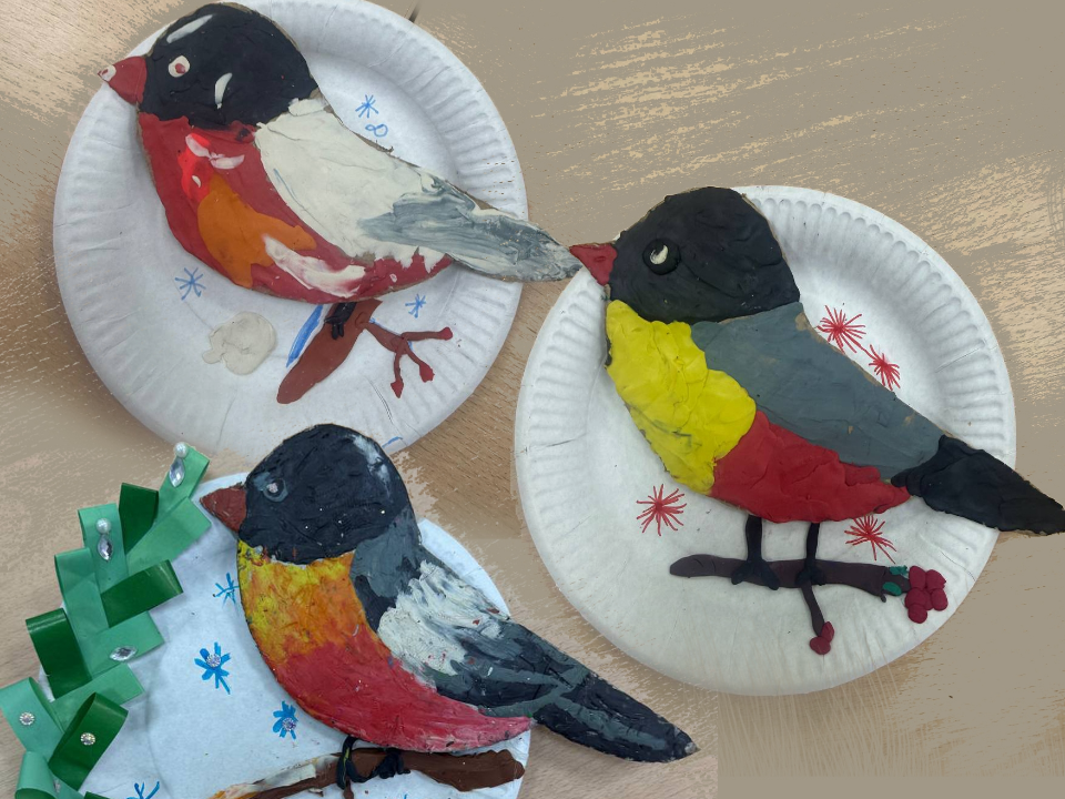 Снегиревое панно создали школьники в Рузском округе