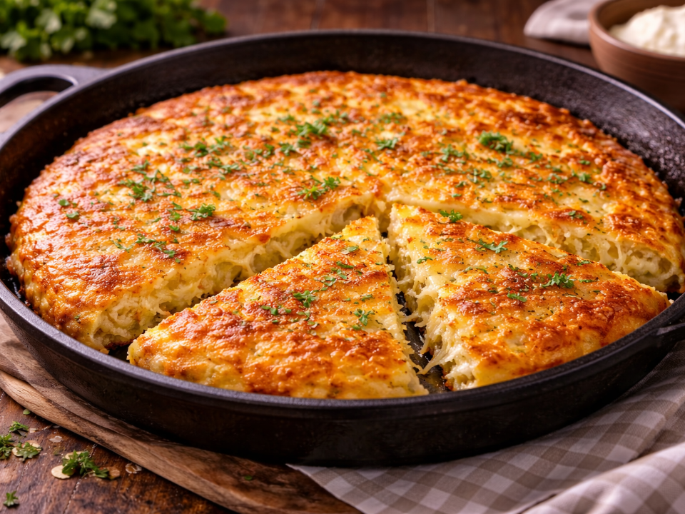 Завтрак из ничего: картофельная лепешка с золотистой хрустящей корочкой