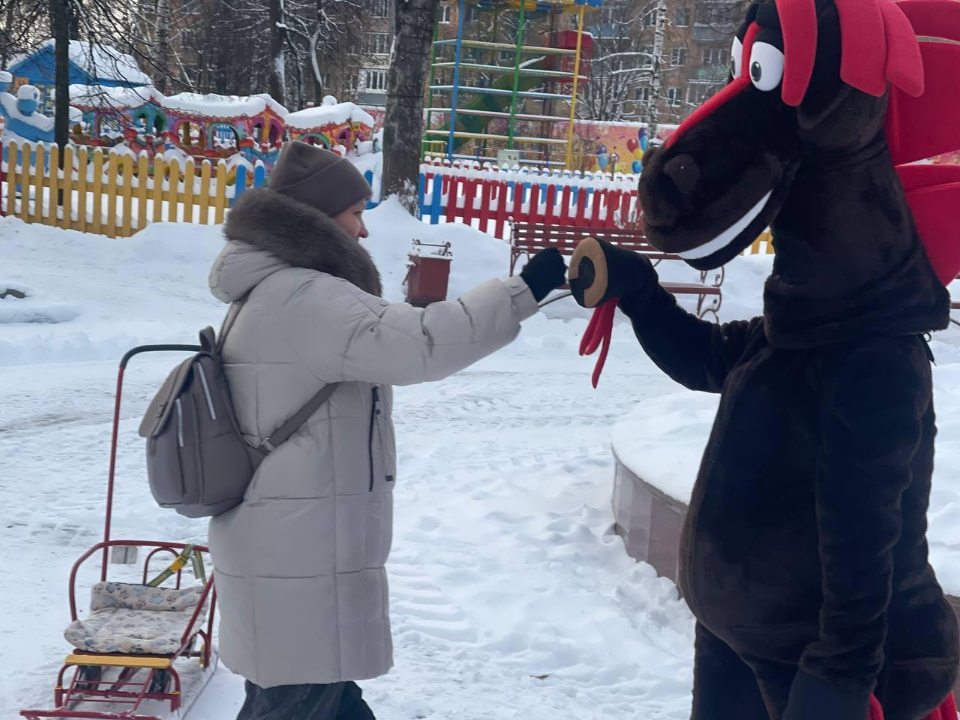 Гости парка Павловского Посада могут сфотографироваться с символом 2026 года