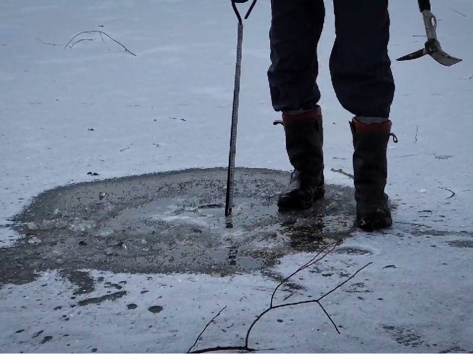 Неоправданный риск: в Красногорске рыбак вышел на тонкий лед с ребенком