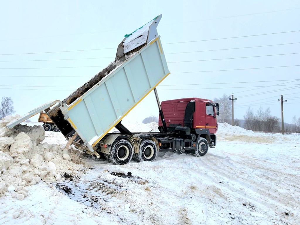 Дополнительные площадки для складирования снега организовали в Кашире